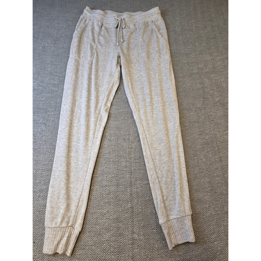 Stars Above Perfectly Cozy Jogger Pants Womens M Heather Gray Pockets Drawstring